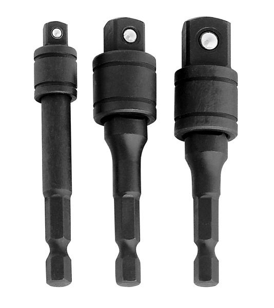 Kraftwerk Schlag-Stecknuss-Adapter-Satz 3-tlg, mit Verriegelung, 381003