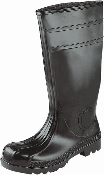 ASATEX PVC-Sicherheitsstiefel S5, Stahlkappe, Stahlzwischensohle, Stollensohle, Farbe: schwarz Größe: 48, SSS-48