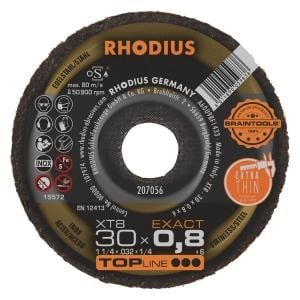 Rhodius TOPline XT8 EXACT MINI Extradünne Mini Trennscheibe, Durchmesser [mm]: 30, Stärke [mm]: 0.8, Bohrung [mm]: 6, VE: 50 Stück, 207056