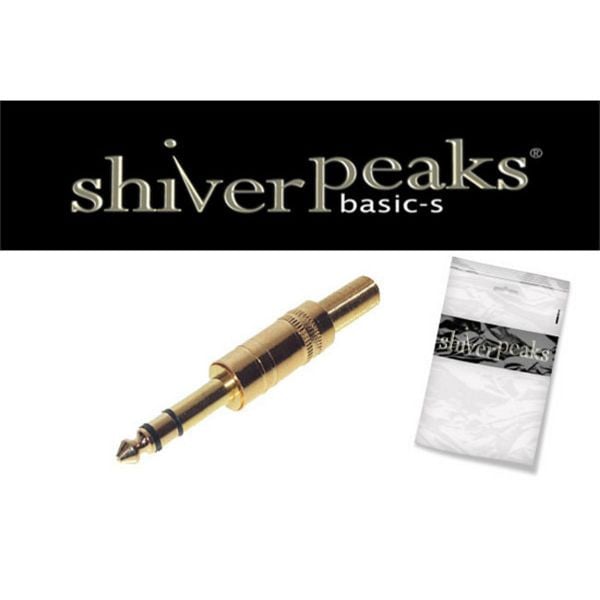 shiverpeaks BASIC-S, Klinkenstecker Stereo 6,3mm, Metall, vergoldet, BS50200-G