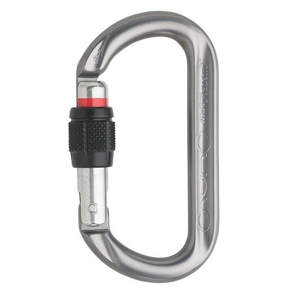 AustriAlpin Karabiner OVALO, GI Schraubverschluss, eloxiert, anthrazit, VE: 40 Stück, KA11B-G-GI