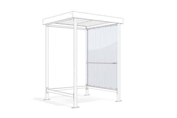 WSM Seitenwand für Jena verzinkt Well-Polycarbonat, 102100285