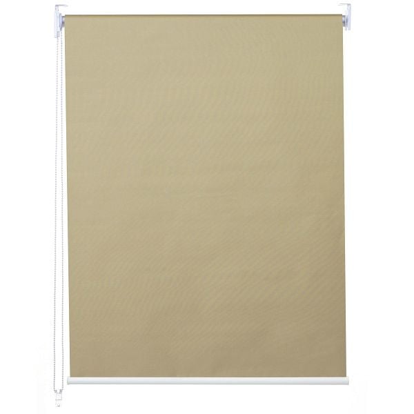 Mendler Rollo HWC-D52, Fensterrollo Seitenzugrollo Jalousie, 70x160cm Sonnenschutz Verdunkelung blickdicht, beige, 63306