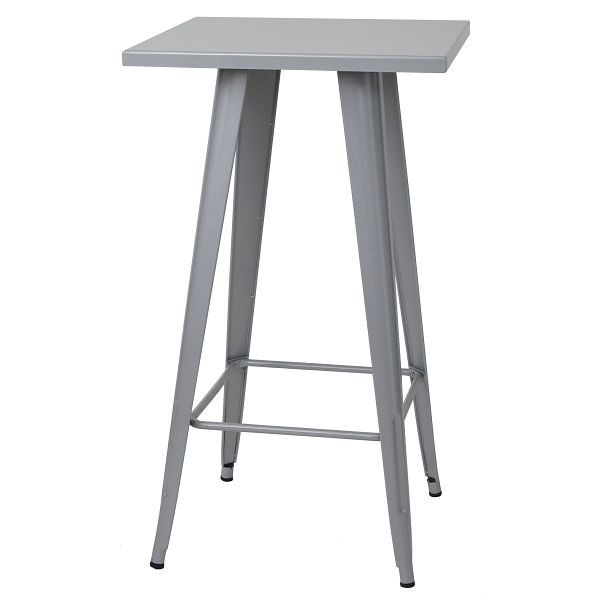 Mendler Stehtisch HWC-A73, Bistrotisch Bartisch, Metall Industriedesign 105x60x60cm, grau, 57908