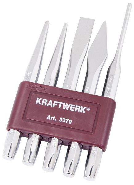 Kraftwerk Meissel-Splintentreiber-Durchschlag-Satz, 5-tlg, 3370