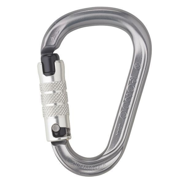 AustriAlpin Karabiner HMS RONDO 3-Wege-Autolock, eloxiert, anthrazit, VE: 40 Stück, KR35B3-G