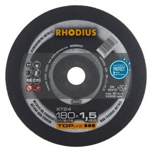 Rhodius TOPline XT24 Extradünne Trennscheibe, Durchmesser [mm]: 180, Stärke [mm]: 1.5, Bohrung [mm]: 22.23, VE: 25 Stück, 205913