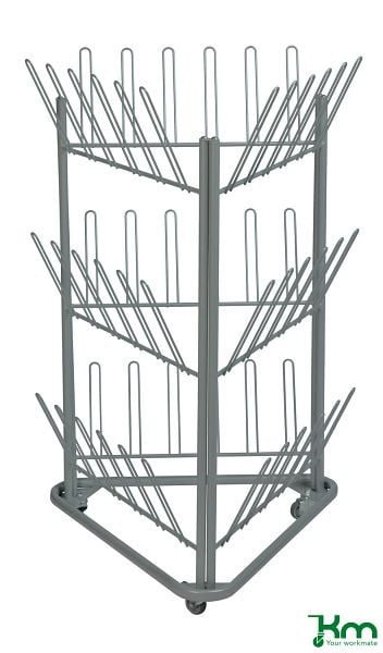 Kongamek Schuh-und Stiefeltrockenwagen, Grau, 3 Drehgestellräder, KM125077