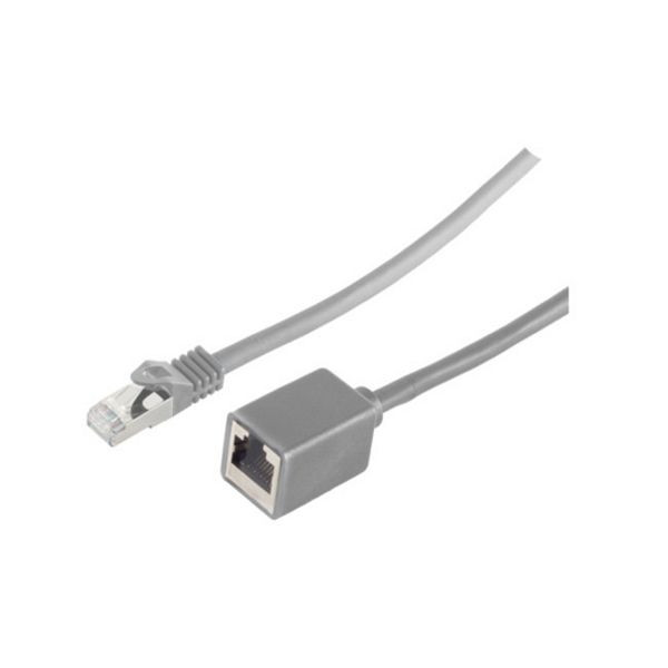 S-Conn RJ45 Patchkabelverlängerung mit Rohkabel CAT 7, S/FTP, PIMF, Halogenfrei, grau, 10,0m, 08-62070