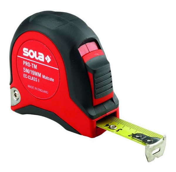 Sola Rollmeter (19 mm) PRO-TM 5 m Matcote, EG-Klasse 1, VE: 5 Stück, 50022101