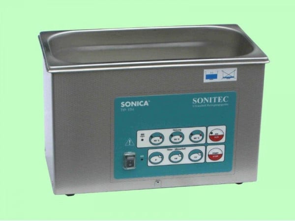 SONITEC Ultraschall Kompaktwanne 4,5 Liter, Regeltemperaturen: 40°C, 50°C oder 60°C, 2400ETH