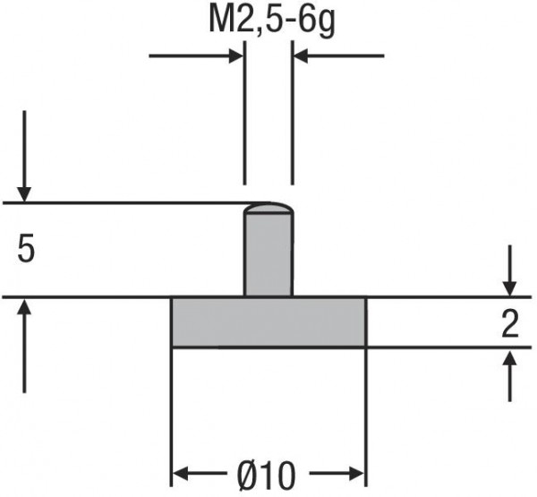 HELIOS PREISSER Messeinsatz, M2, 5mm, ø 10,0 mm, 710162