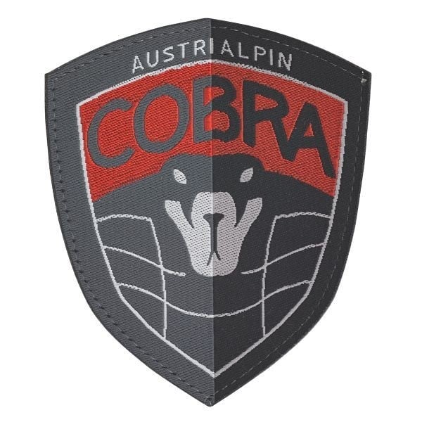 AustriAlpin Cobra Patch mit Klett 8,3 cm, rot-schwarz, ZC02