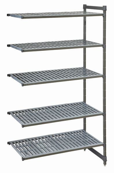 Cambro Camshelving® Basics Anbauregal 5V 18X30X84 Matt-Graphit, CBA183084V5580