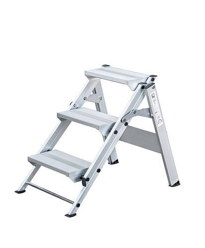 Krause Klapptreppe aus Aluminium, 3 Stufen, 274489