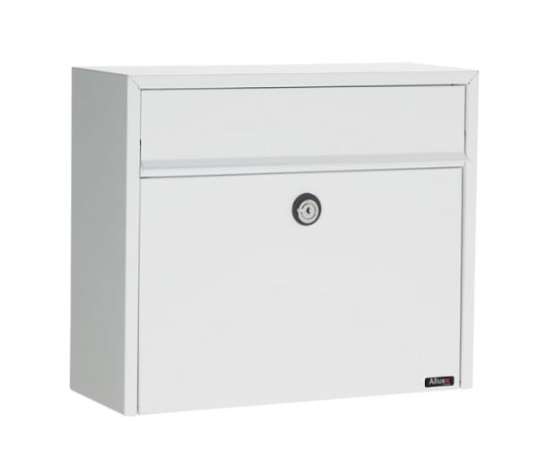 Allux Briefkasten Allux LT150 Weiß mit Zylinderschloss, F47275