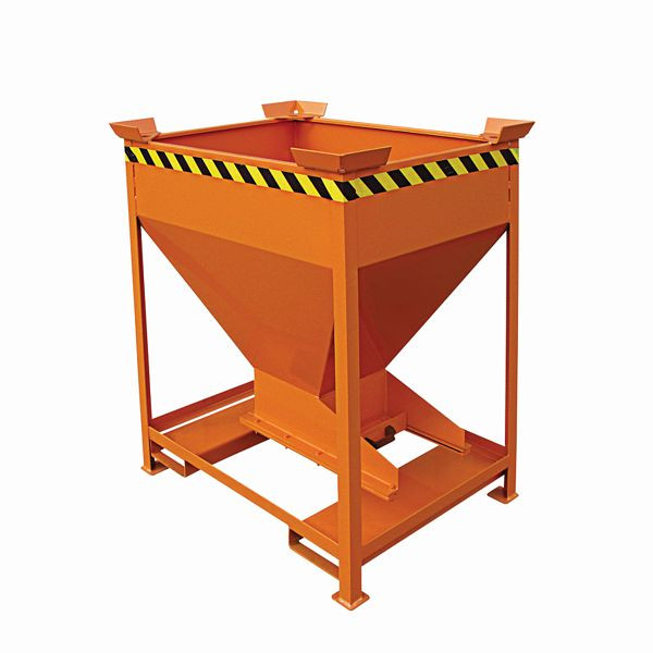 Eichinger Industrie Silobehälter mit Dosier-Schiebeklappe am Auslauftrichter, 300 Liter reinorange, 20580400000000