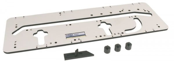 Wegoma-Virutex Arbeitsplattenverbinderschablone PFE60 mit 3 Rastbolzen und Winkelanschlag, 92103712