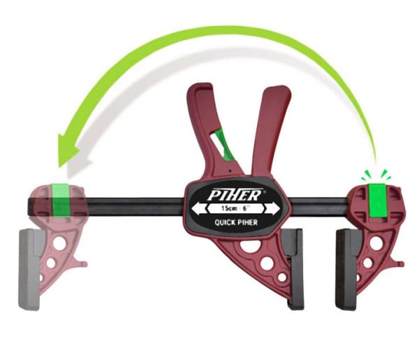 Piher Einhandzwinge Quick, Arbeitslänge 15 cm, 52615