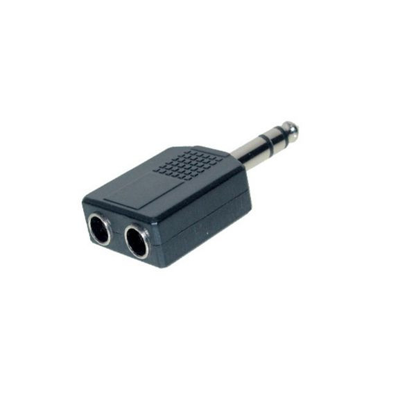 S-Conn Adapter, Klinkenstecker Stereo 6,3mm auf 2 Klinkenkupplung Stereo 6,3mm, 57072