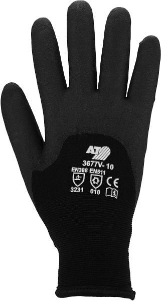 ASATEX Winter Strickhandschuh, HPT-Beschichtung, vollbeschichtet, Acrylfutter, Farbe: schwarz, VE: 60 Paar Größe: 11, 3677V-11