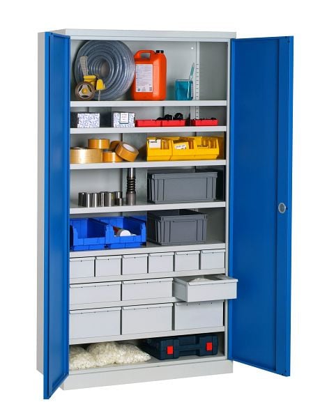 SOFAME ausgestatteter Werkstattschrank 1000x500x1950mm, 6 Schubladen + 3 Schubladen + 3 Schubladen + 8 Fachböden, Himmelblau, W030090034GCBI