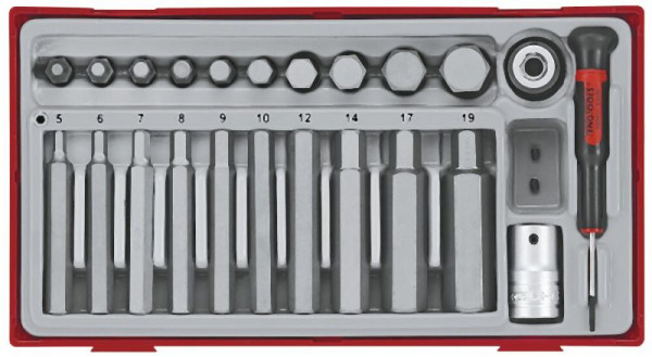 Teng Tools 1/2"-Sechskantbit-Steckschlüssel-Set, TT1, 23 Teile, TTHEX23