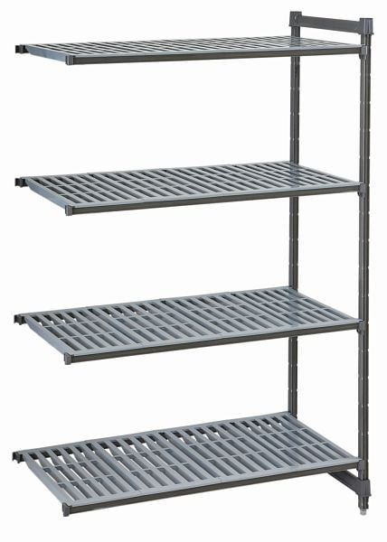 Cambro Camshelving®-Basics Anbauregal 4V 24X48X84 Matt-Graphit, CBA244884V4580