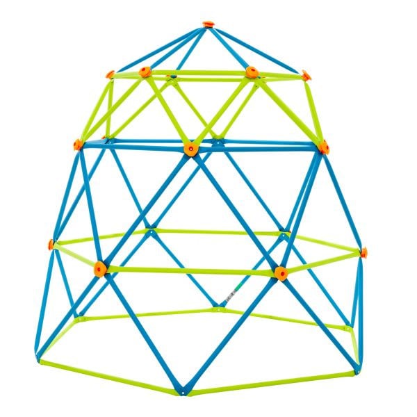 Lifetime Geodome Kletterturm aus pulverbeschichtetem, rostfreiem und witterungsbeständigem Stahl, Blau/Lime, LP91147