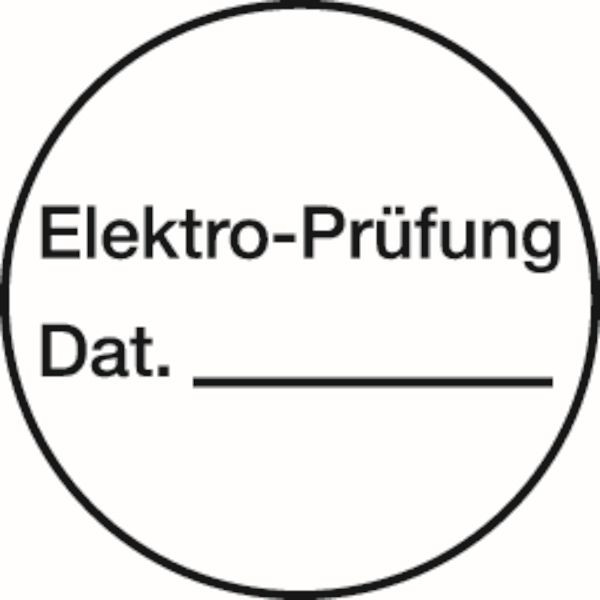 Schilder Klar Prüfplakette Elektr. Prüfung Dat., 23 mm Dokumentenfolie selbstklebend, VE: 40 Stück, 42/61