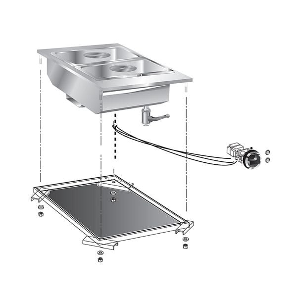 Gastro-Inox drop-in Bain Marie 40cm, 160.543