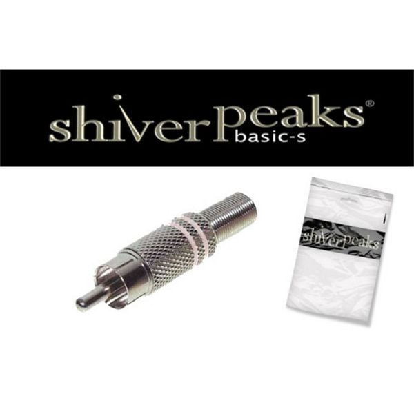 shiverpeaks BASIC-S, Cinchstecker Metall 6mm, weiß, BS52000-W