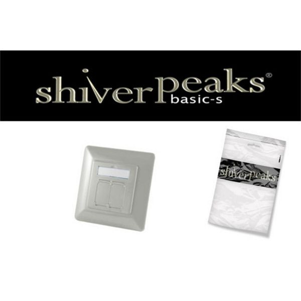 shiverpeaks BASIC-S, Zentralstück inkl. Abdeckrahmen für Netzwerkdosen, signal-weiß, BS74281-W