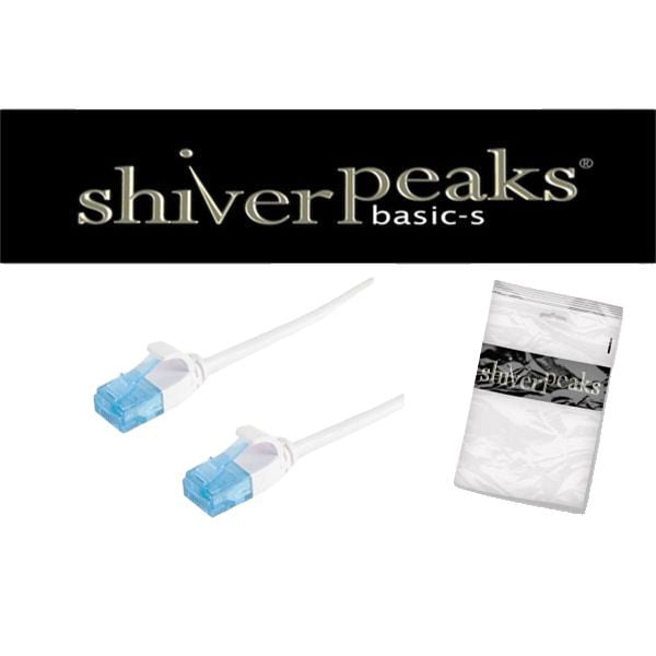 shiverpeaks BASIC-S, Patchkabel cat 6 U/UTP slim, weiß 0,3m, BS08-22306