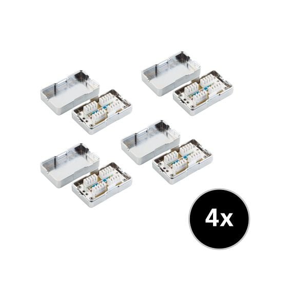 S-Conn 4x cat 6 LSA-connection-BOX, 75001-SET4