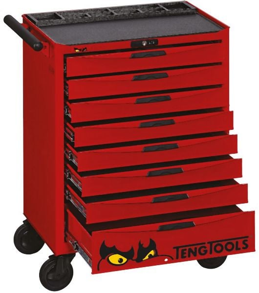 Teng Tools 26"-PRO-Schrank, 8 Schubladen, rot, TCW808N