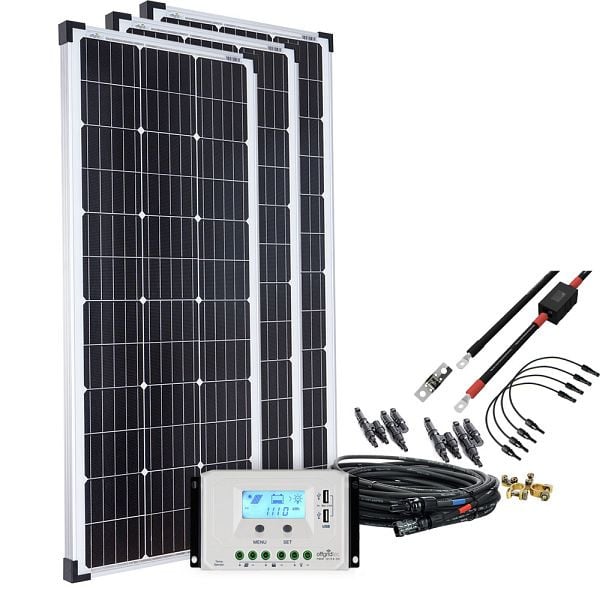 Offgridtec basicPremium-L 300W Solaranlage 12V/24V Komplettsystem, 4-01-002655