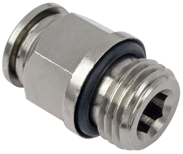 timmer BK-GE-6-1/8-MSv, Gerade Einschraubverschraubung, zylindrisch, Innensechskant, Schlauch-Ø: 6 mm, Gewinde: 1/8'', VE: 10 Stück, 03060107