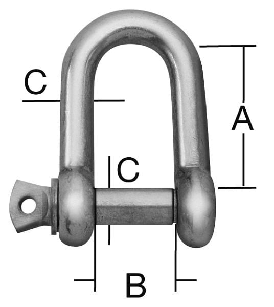 Vormann Schäkel 21 x 12 x 6 mm RF (V2A), VE: 5 Stück, 007900778AV