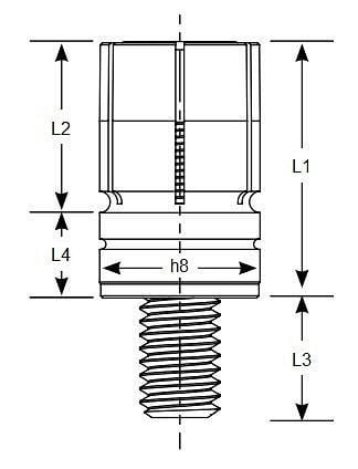 Mitee-Bite XYZ Press Fit Pin 6mm, X38630