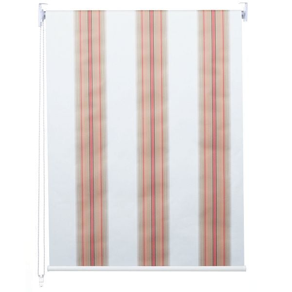 Mendler Rollo HWC-D52, Fensterrollo Seitenzugrollo Jalousie, 120x230cm Sonnenschutz Verdunkelung blickdicht, weiß/rot/beige, 63477