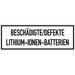 Moedel Beschädigte/Defekte Lithium-Ionen-Batterien, Folie, 148x52 mm, VE: 500 Stück/Rolle, 98531