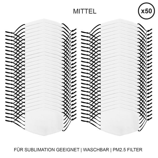 Monster Gesichtsmasken, Mittel, 50er Packung, 27692