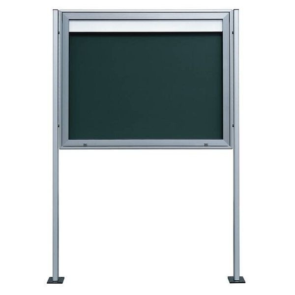 Stein HGS Aluminium-Ständerpaar für -Infomedia M/SM/VB/CL- aus Alurechteckrohr 100 x 40 mm, zum Einbetonieren/, silber eloxiert/, Länge 2800 mm, 20210