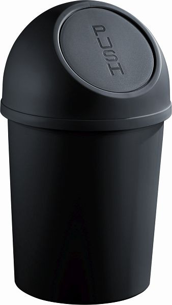 helit Push-Abfallbehälter "the flip" 6L, VE: 6 Stück, schwarz, H2401095