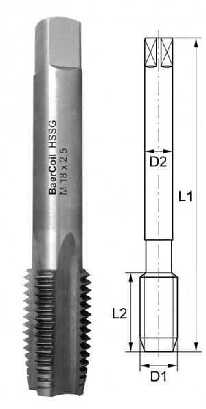 BaerCoil Einschnittgewindebohrer M 4 x 0,7, B3007-1