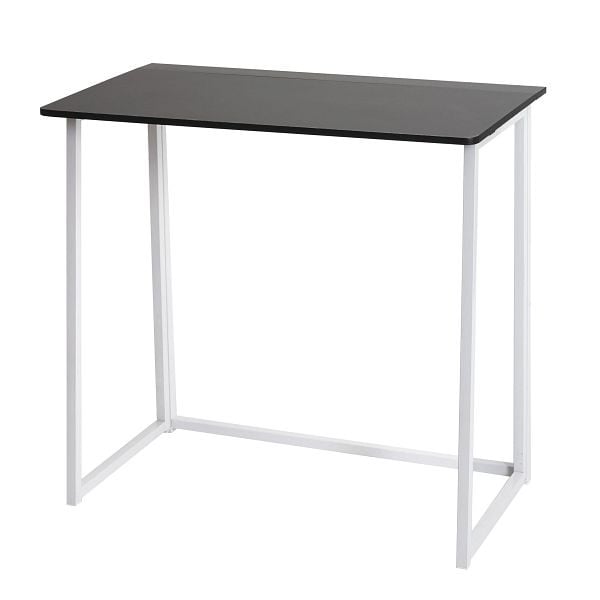 Mendler Schreibtisch HWC-K67 faltbar, Konsolentisch Klapptisch Laptoptisch Ablagetisch, 80x45cm, Metall MDF, weiß schwarz, 97705