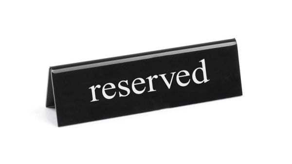 Hendi Tischschild "Reserved", LxBxH: 140x30x38 mm, 663462