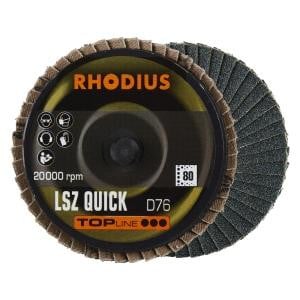 Rhodius TOPline LSZ QUICK Zirkonlamellenschleifscheibe, Durchmesser [mm]: 76, VE: 10 Stück, 303936