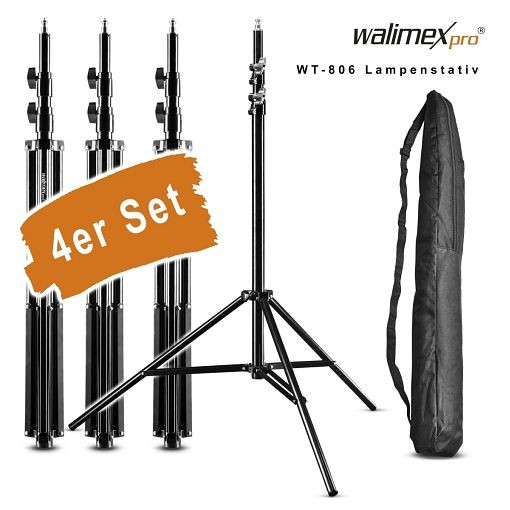 Walimex pro WT-806 Lampenstativ 256cm 4er Set, 1020305